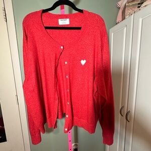 Old Navy Women's Red Cardigan Sweater